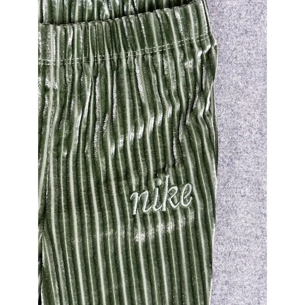 Nike Velour Tracksuit Toddler 24M Green Ribbed Full Zip Jacket Pants Set